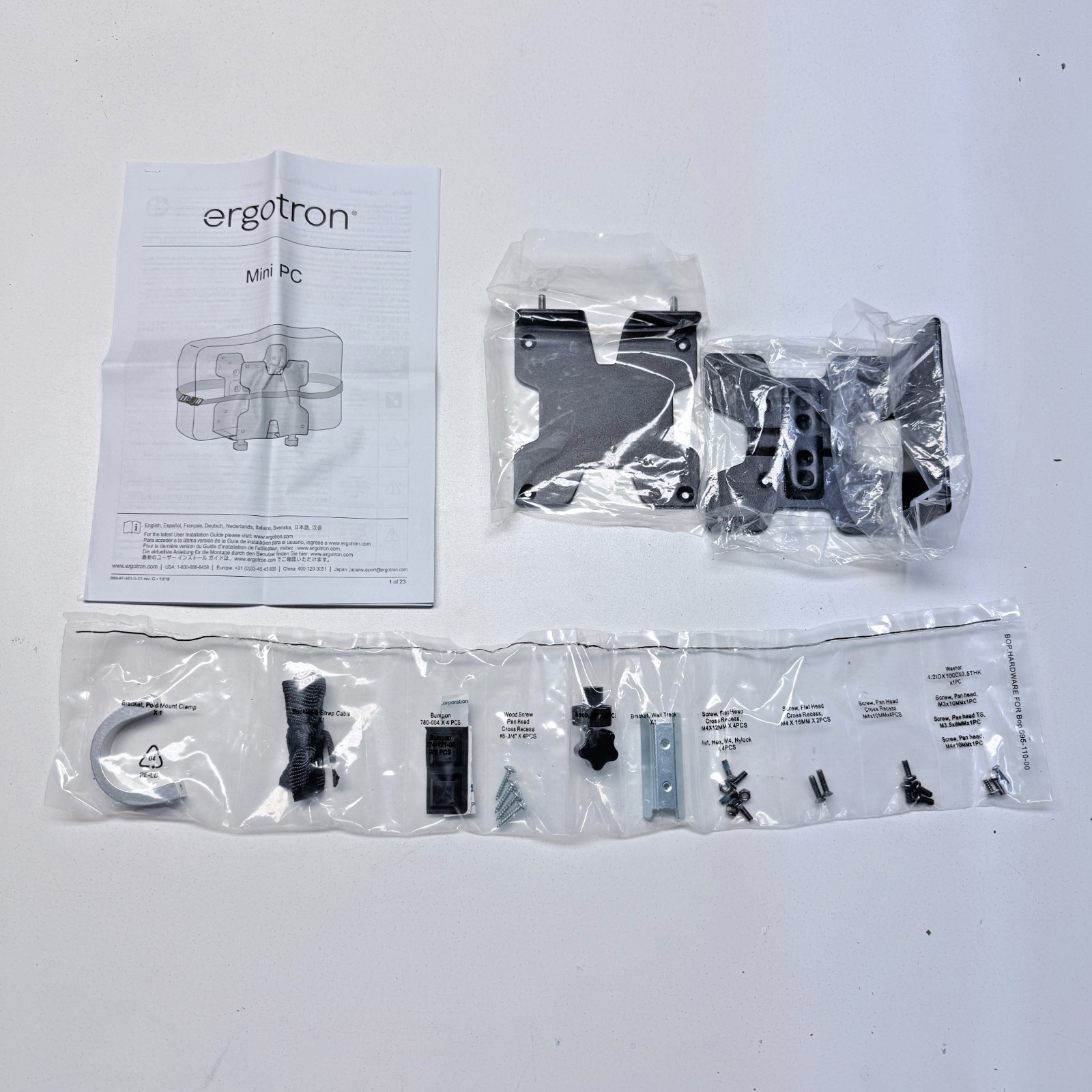 Ergotron 80-107-200 Thin Client Mini PC Mount Black Complete Acc.698833042368