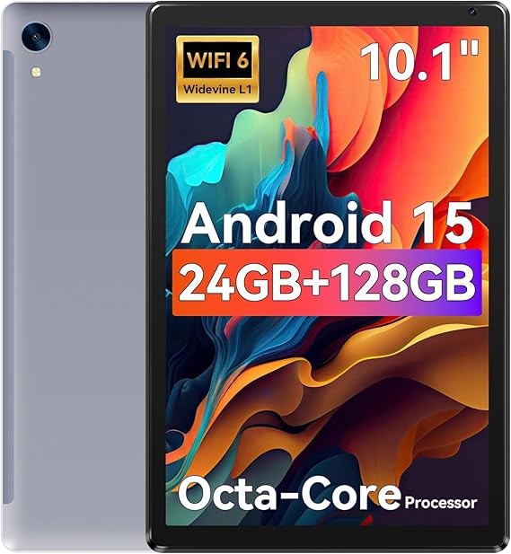 10.1 inch Android 15 Tablets HD Touchscreen Octa-Core 24GB+128GB Dual Camera US
