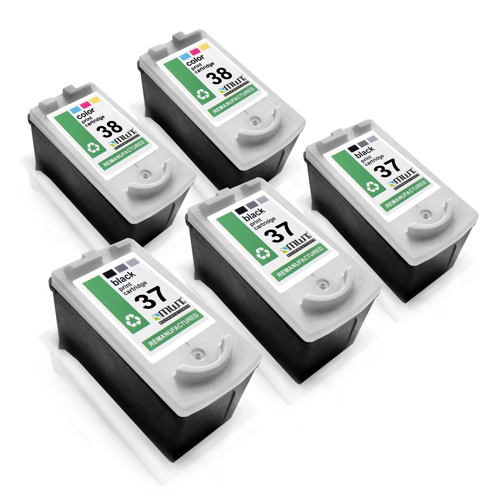 5x Eco Ink 3+2 for Canon Pixma MP-210 IP-2600 IP-1800 MP-190 MP-220 IP-1900