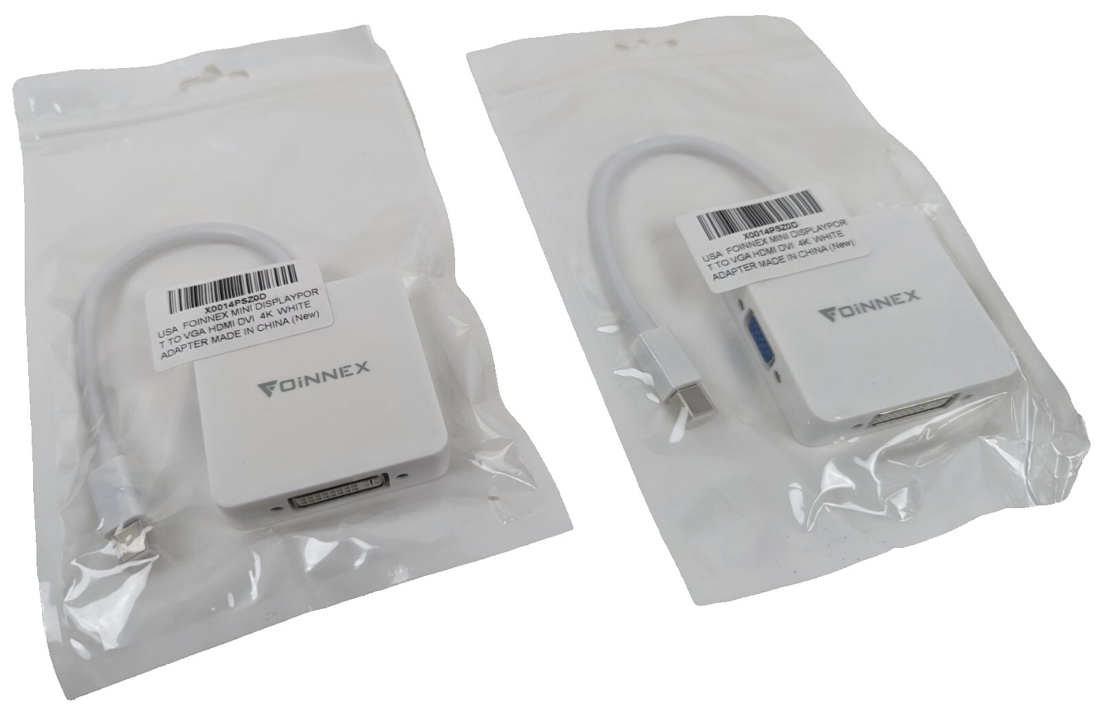 2 FOINNEX MD-VHD10 3in1 Adapter Mini DisplayPort/Thunderbolt to VGA HDMI DVI 4K