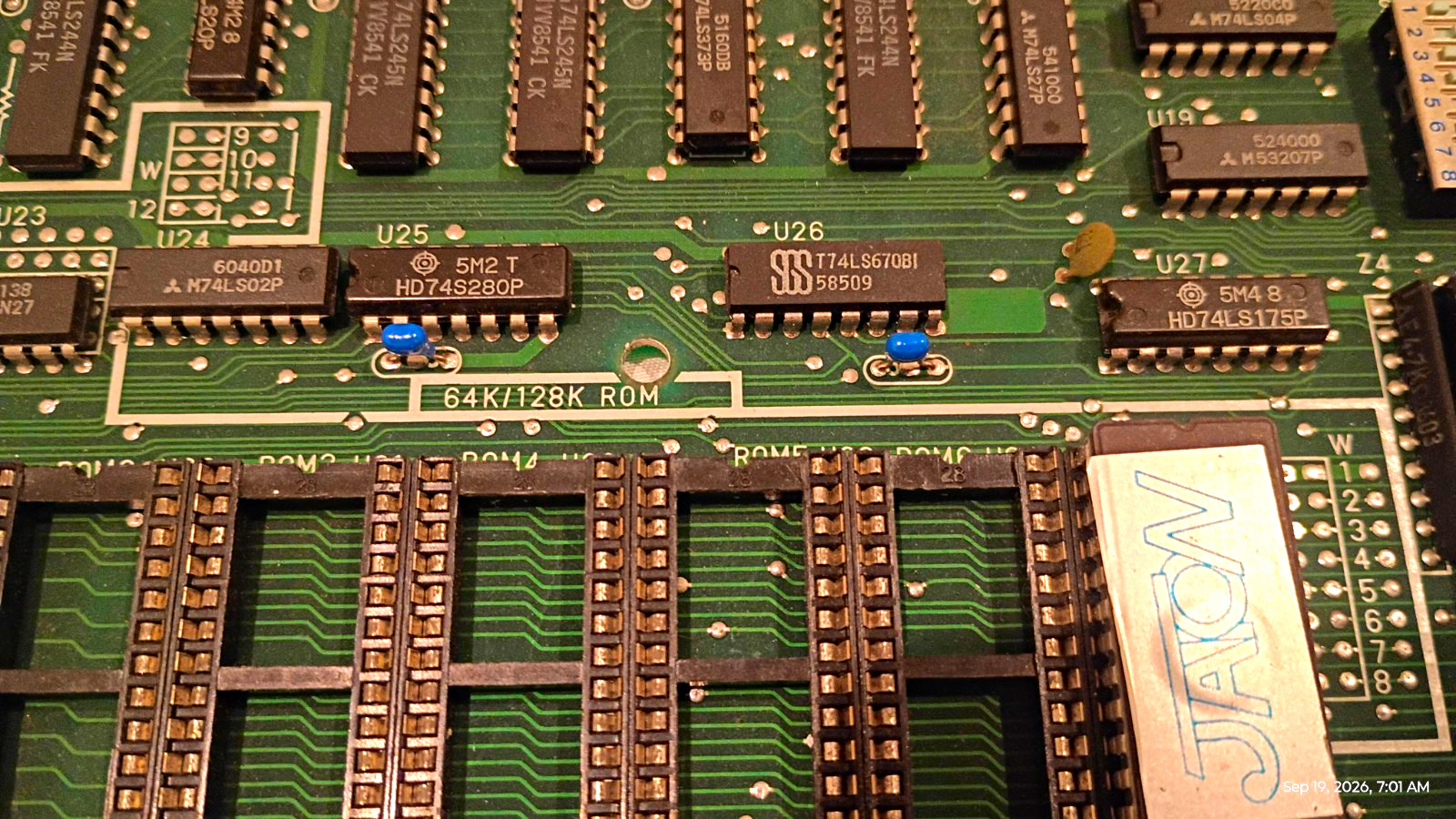 Vintage ACS International Model 1000 Rev B 8088 PC/XT Motherboard 1984 SASI
