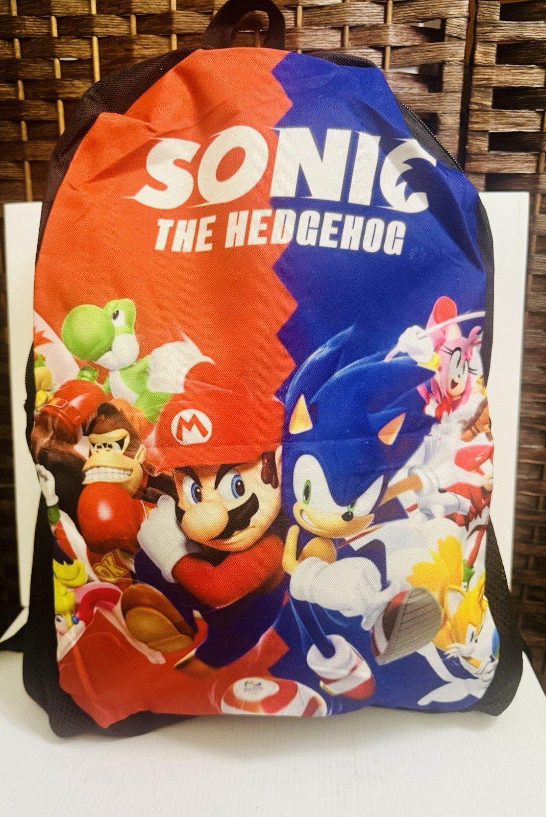 MARIO & SONIC Cartoon 3D Printed Backpack Large Capacity Travel Laptop Bags