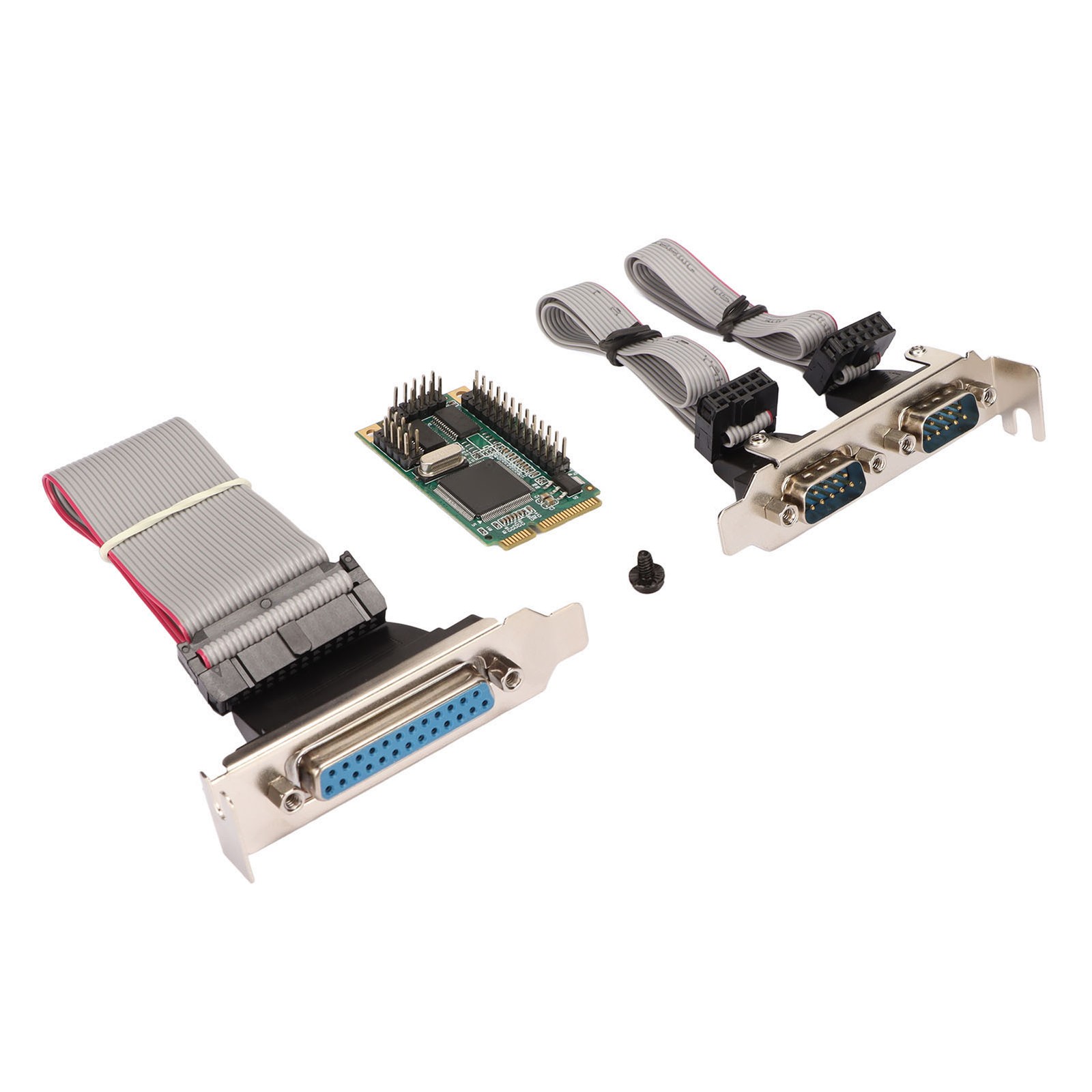 Mini PCIe Combo Serial Parallel Expansion Card 6Gbs 2 RS 232 Port 1 DP25 Pi EEPJ
