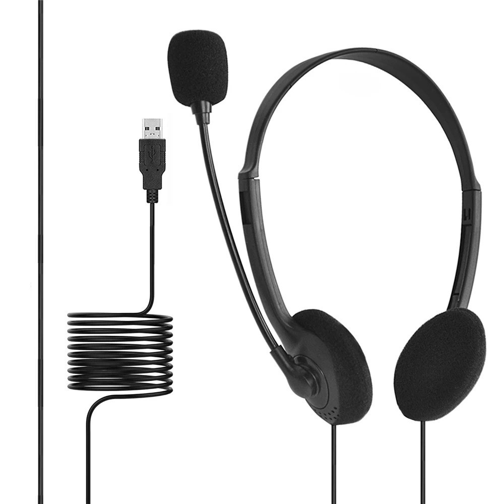 Call Center Clear Voice Office School PC Gaming With Microphone USB Wired PC