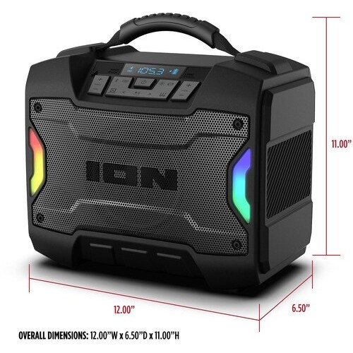 ION TAILGATER TD BT RUGGED SPEAKER RECHARGABLE BLK