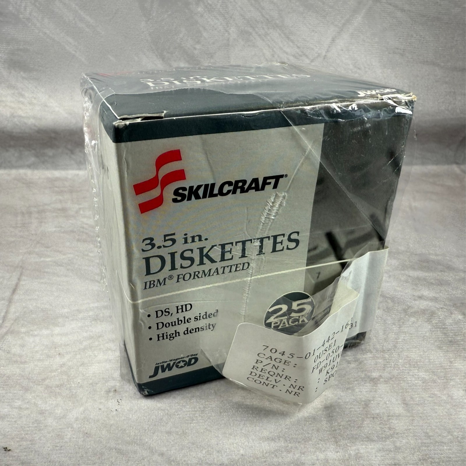 Skilcraft 3.5" Diskettes IBM Formatted Double Sided 25 Pack Disks NOS