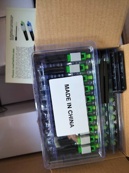 200pcs SC APC Optic Fibre Connector FTTH Quick Fiber Optic Field Fast Connector