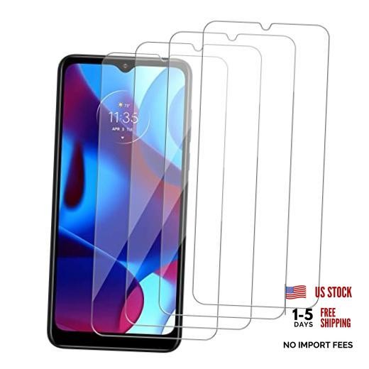 [4 Pack Glass Screen Protector Compatible for - [9H Motorola Moto G Pure