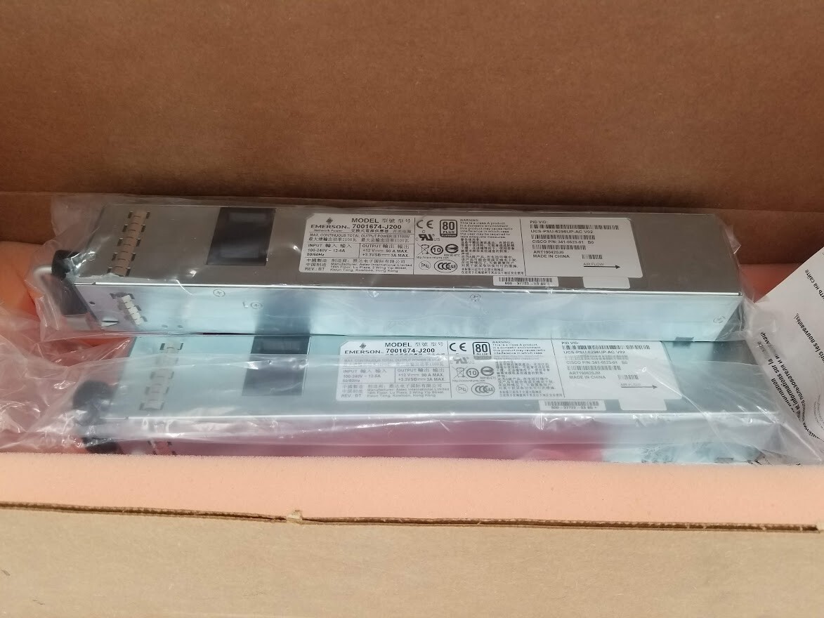 LOT OF 2 Cisco Converter Power Supply 1100W 7001674-J200 Emerson 341-0523-01