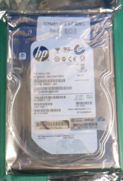 HP / Seagate 1TB/ 32MB/ SAS/7.2K /3.5" HDD / MB1000FCWDE / ST1000NM0023 / REFURB