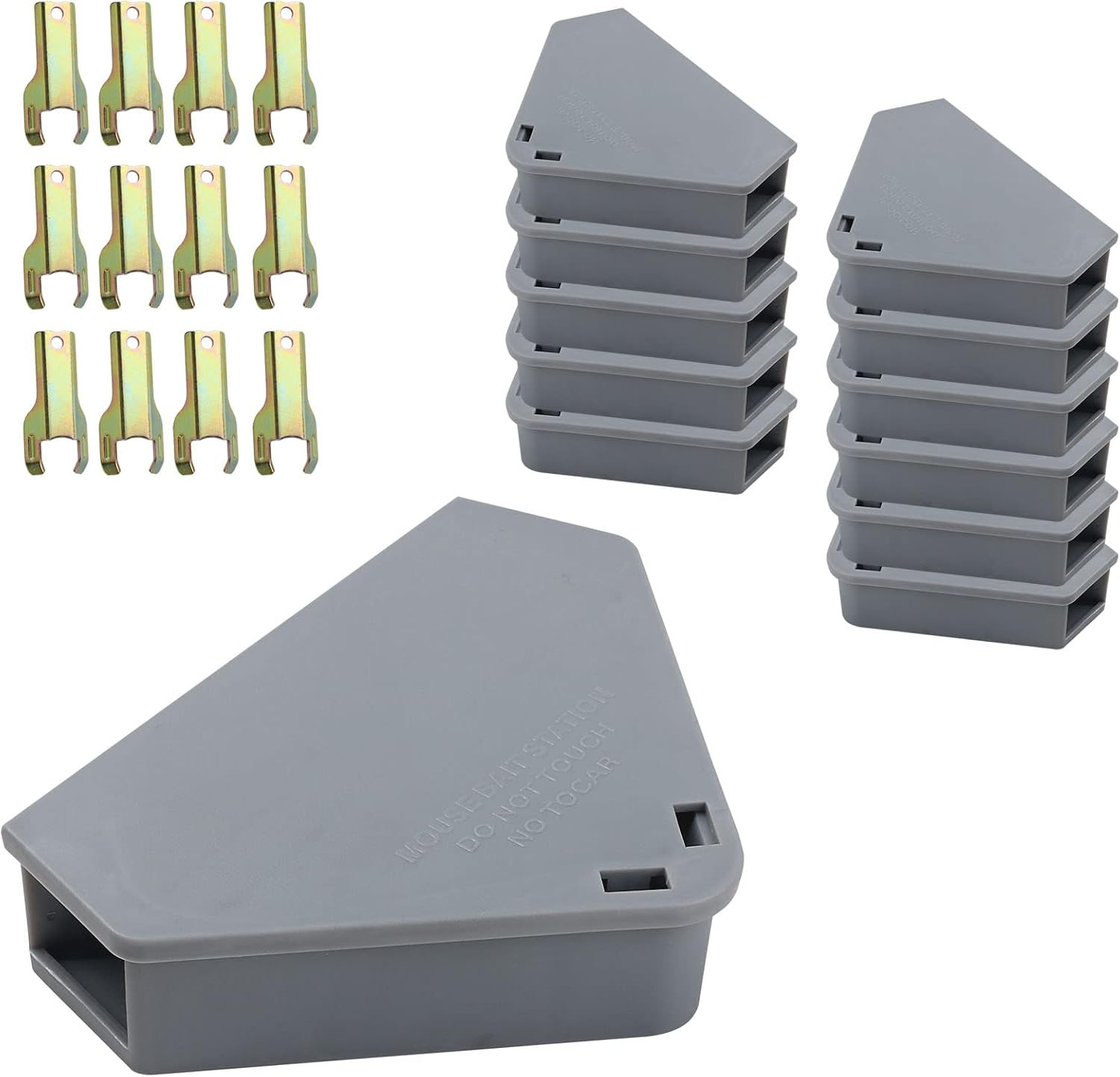 Mouse Station with Keys Grey 12 Pack, Key Required Mouse Stations, Mice Stations