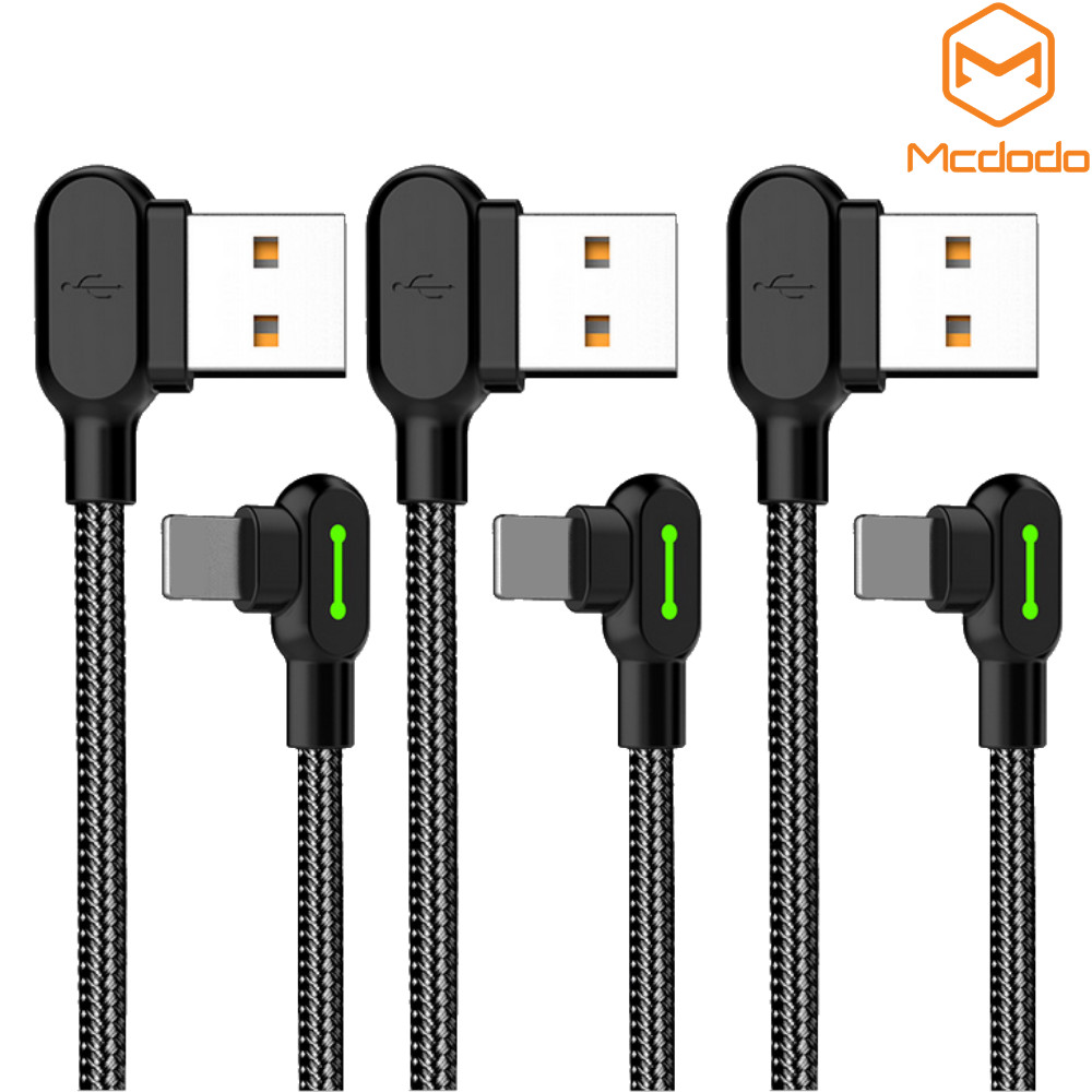 Mcdodo 90° Right Angle USB Fast Charging Cable Data Sync For iPhone 14 13 12 11