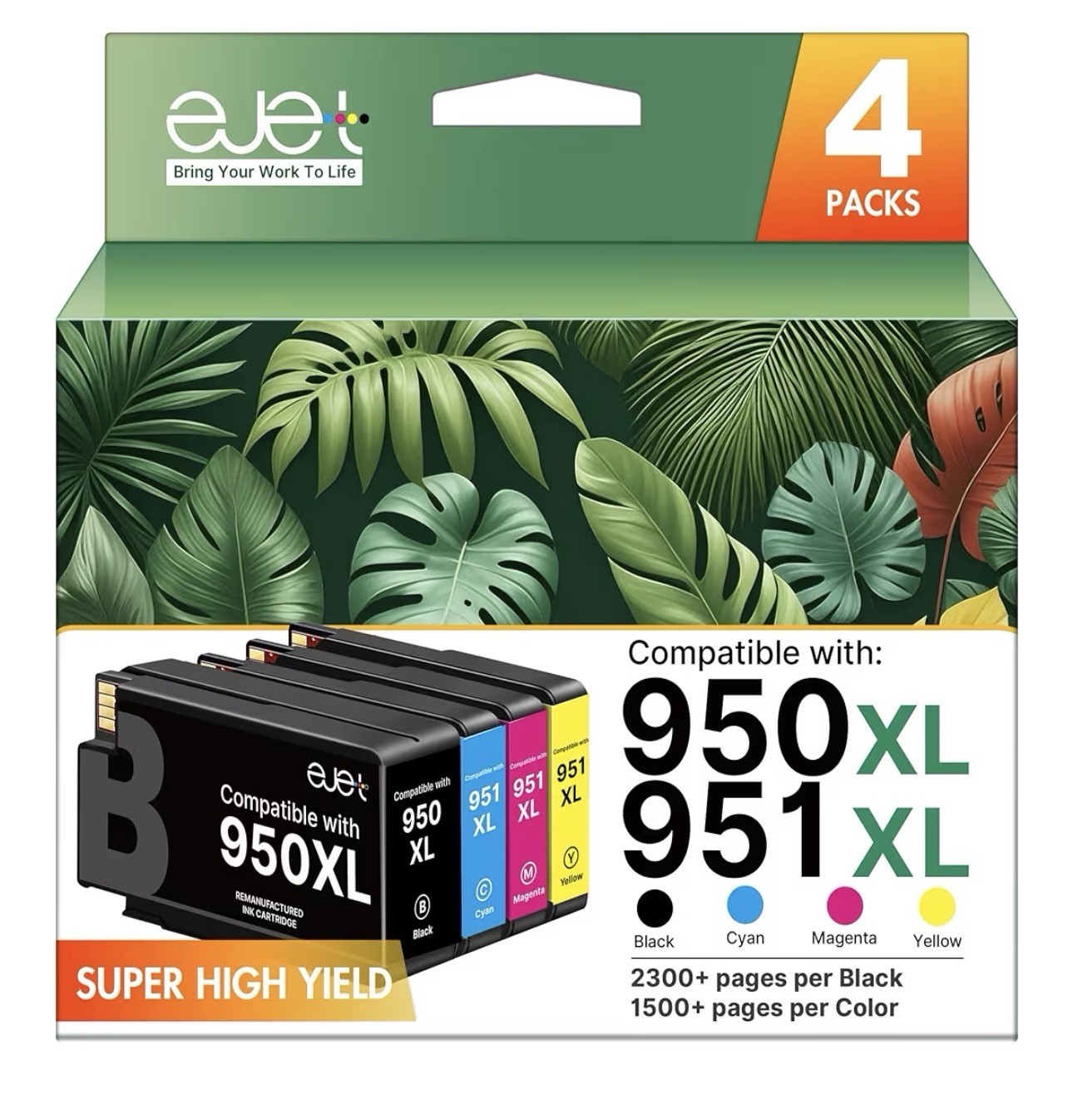 ejet 950XL 951XL High Yield Ink Cartridge for HP OfficeJet Pro 251dw 8600