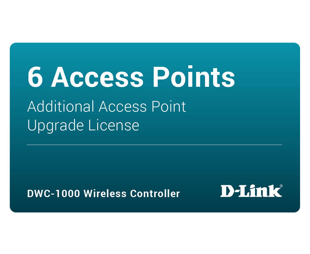 D-Link DWC-1000 Controller License for additional AP6 DWC-1000-AP6-LIC 