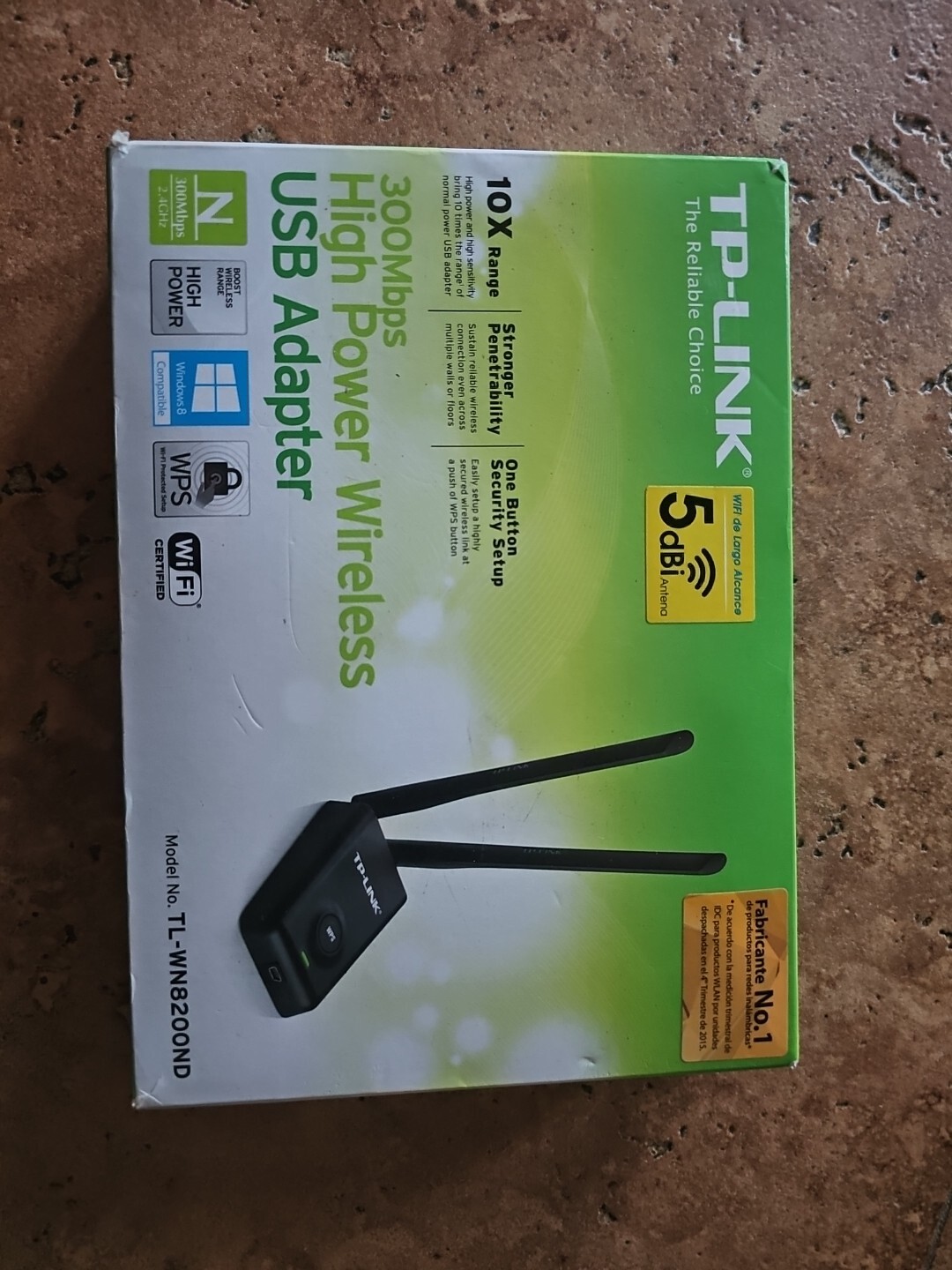 TP-Link TL-WN8200ND 300Mbps 2.4Ghz High Power 500mw Wireless USB Adapter Det Ant