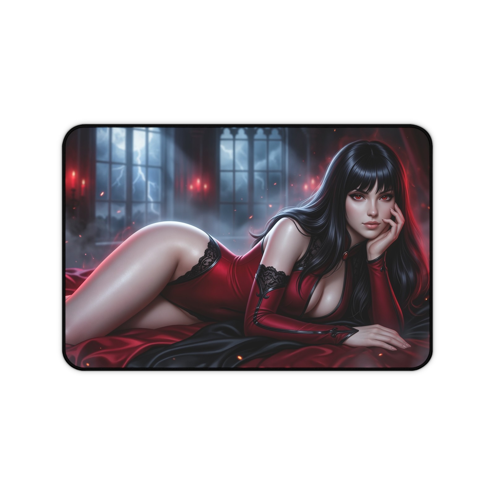 Vampirella Gaming Mouse Pad, Large Desk Mat, Gothic Keyboard Pad