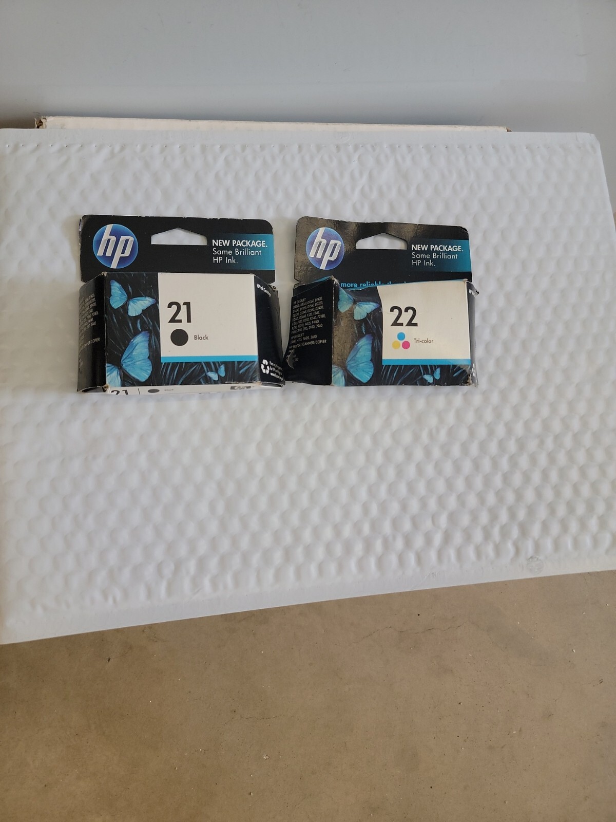 GENUINE HP 21 & HP 22 Ink Cartridge 2 Pack Expired 2012