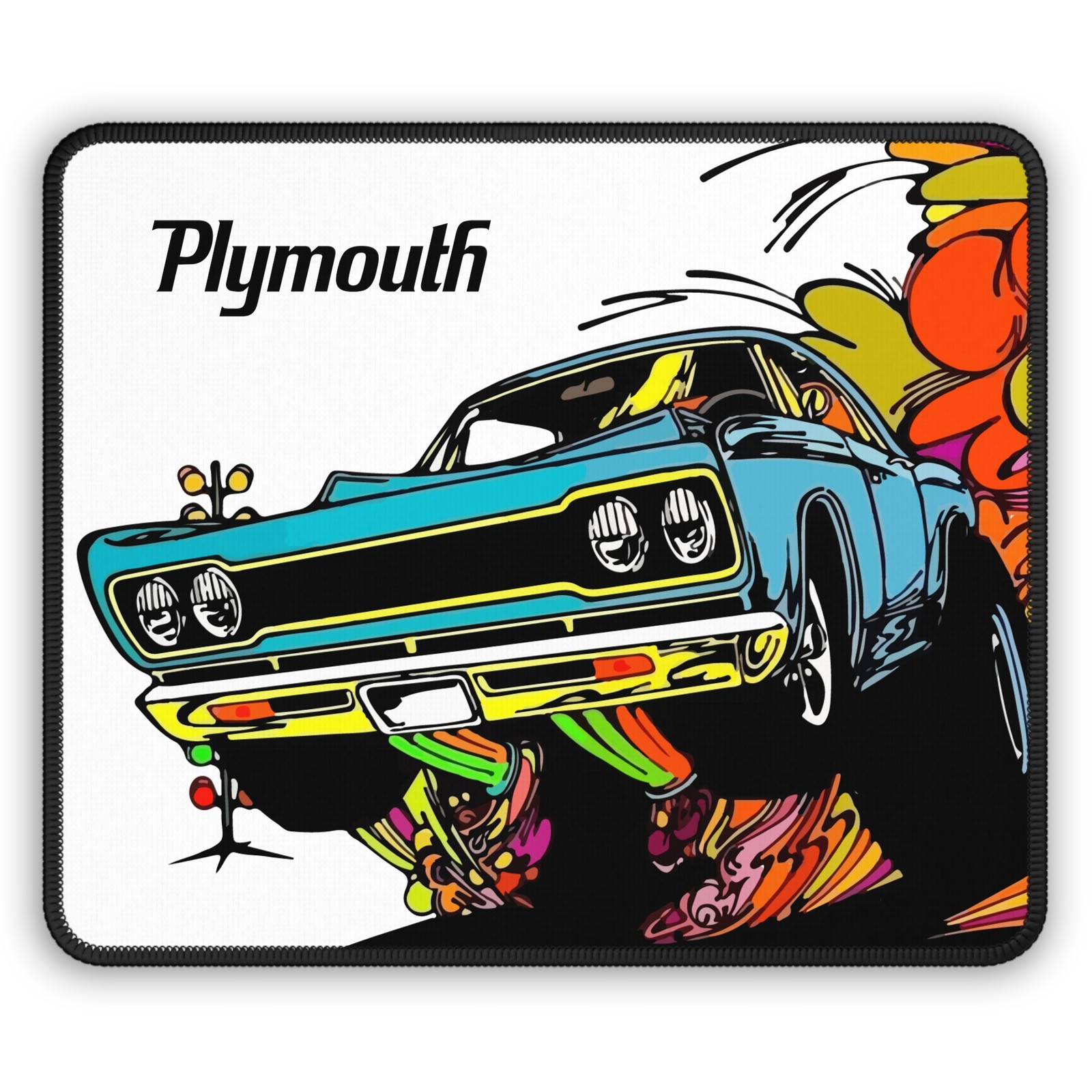 Plymouth Road Runner - Vintage Ad Custom Design - High Quality Mouse Pad 9x7"