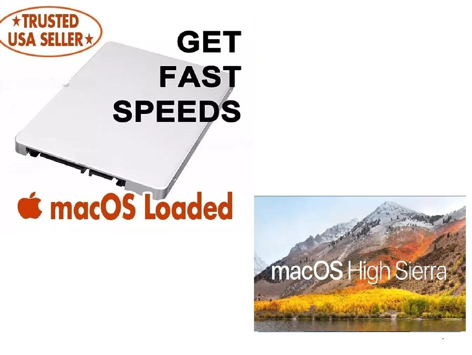 Pre-Loaded High Sierra 512GB SSD for MacBook Pro, Mini & iMac A1278 A1286 A1297