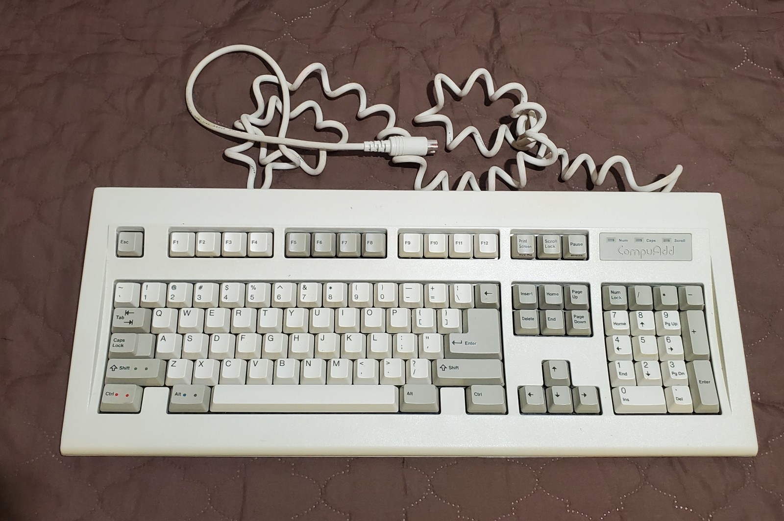 Vintage CompuAdd / Mitsumi AT / XT PC Keyboard Model KPQ-E99YC