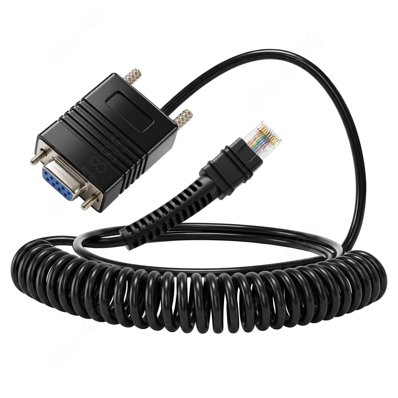 CBA-RF2-C09ZAR RS232 DB9 DB9 Female Connector Coiled Cable for Zebra 9.84ft 3M