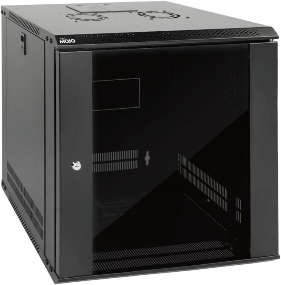 Tecmojo 12U Wall Mount Server Cabinet IT Network Rack Enclosure Lockable Door an