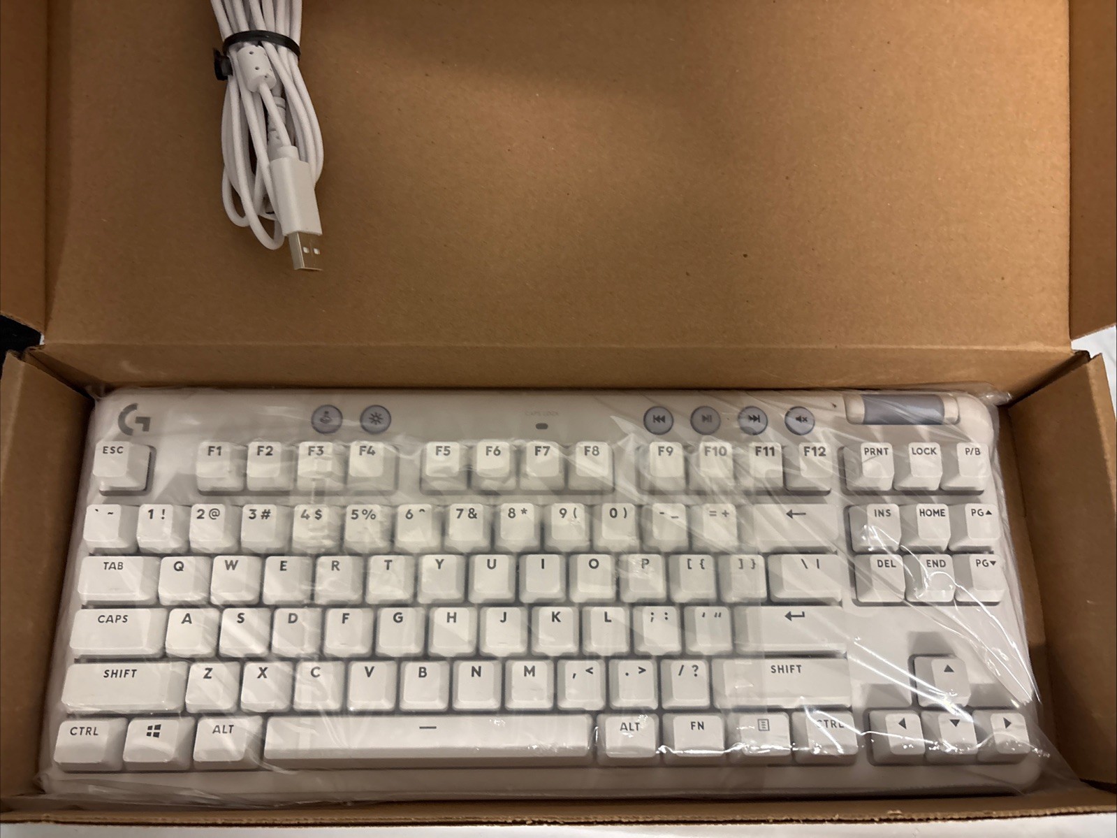 Logitech G713 TKL Aurora Collection Mechanical Gaming Keyboard - White TACTILE