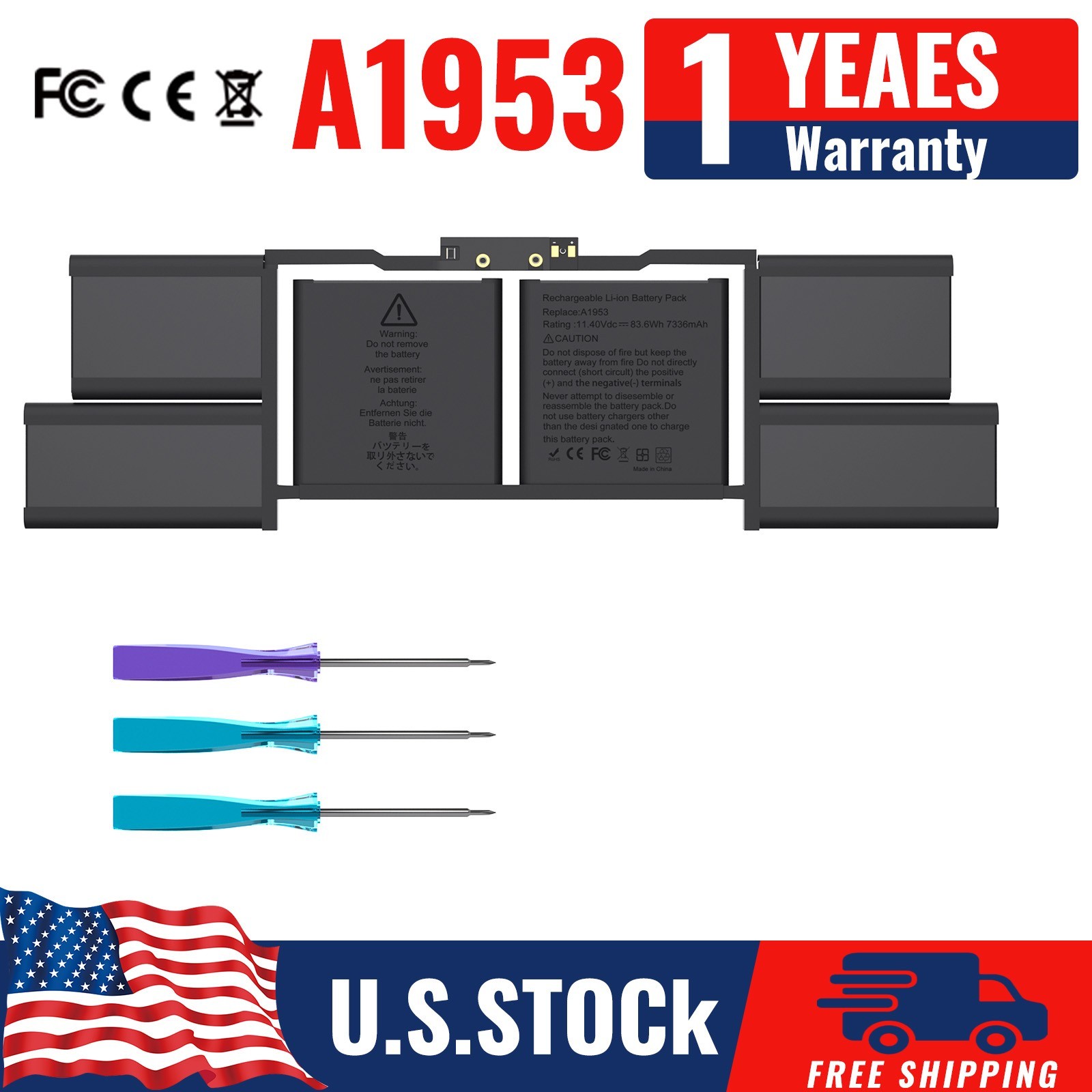 Genuine A1953 Battery for MacBook Pro 15 inch A1990 Mid 2018 2019 EMC 3215 3359