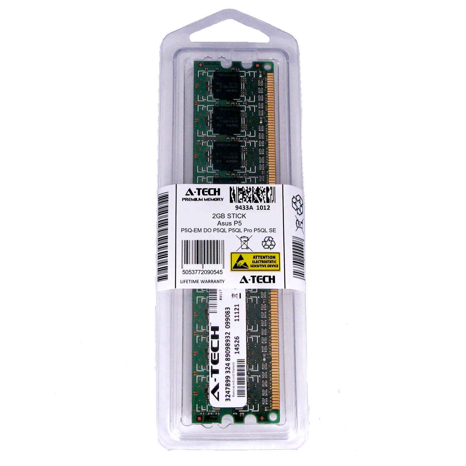 2GB DIMM Asus P5Q-EM DO P5QL P5QL Pro P5QL SE P5QL/EPU P5QL-CM Ram Memory