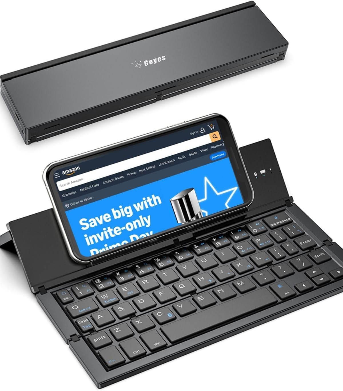 Lightweight Foldable Bluetooth Keyboard for Phones & Tablets - Portable Luxury