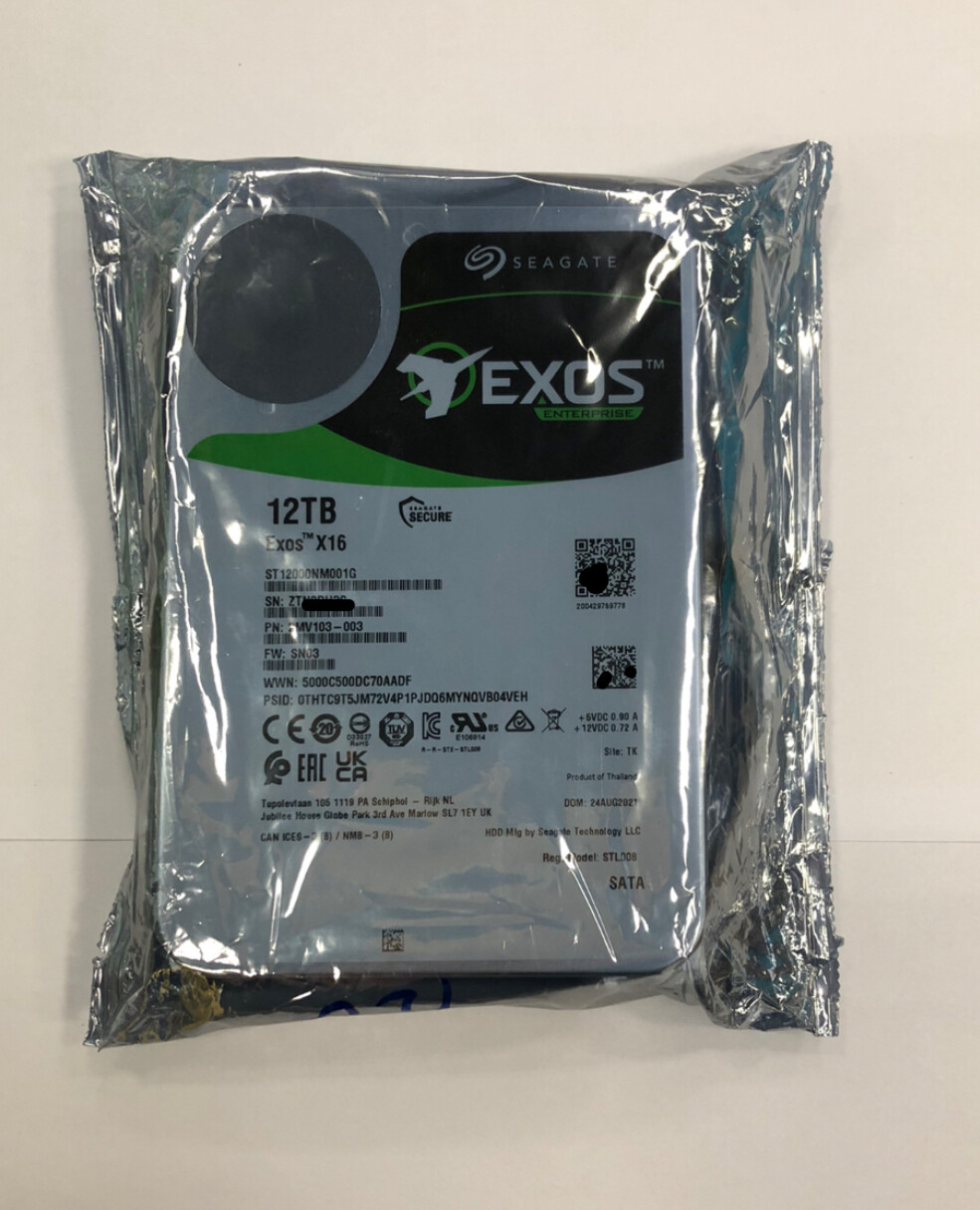 FOR Seagate Exos X16 ST12000NM001G 12TB 512E 3.5" SATA Enterprise HDD Hard Drive