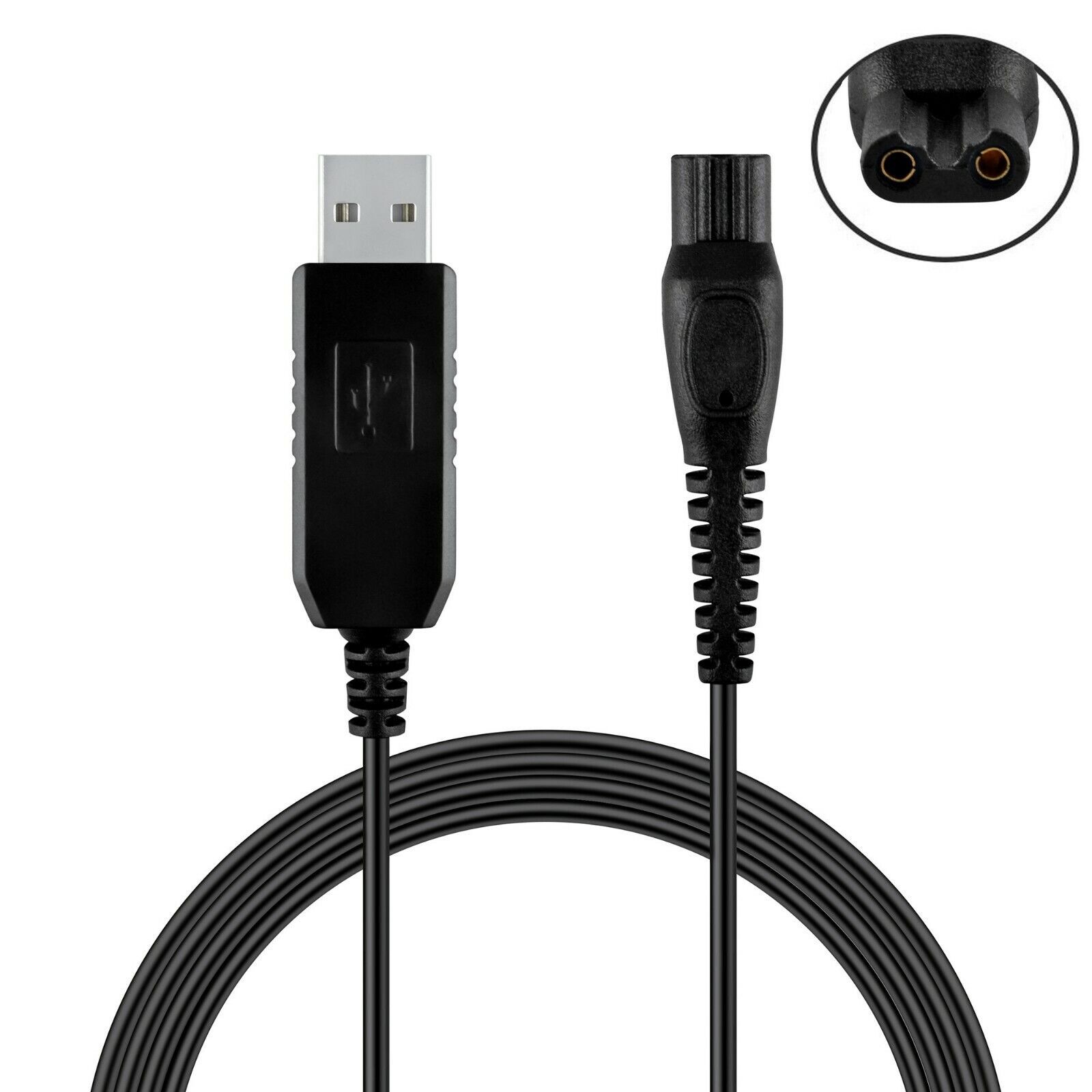 15V USB Power Charger Cord for Philips Norelco Razor HQ9100 HQ9160 HQ9161 HQ9170