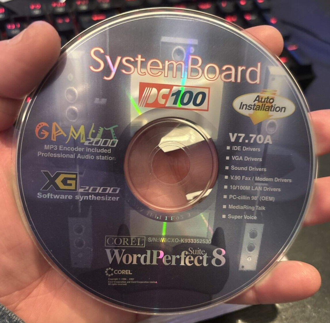 System Board PC 100 PC Software V7.70A