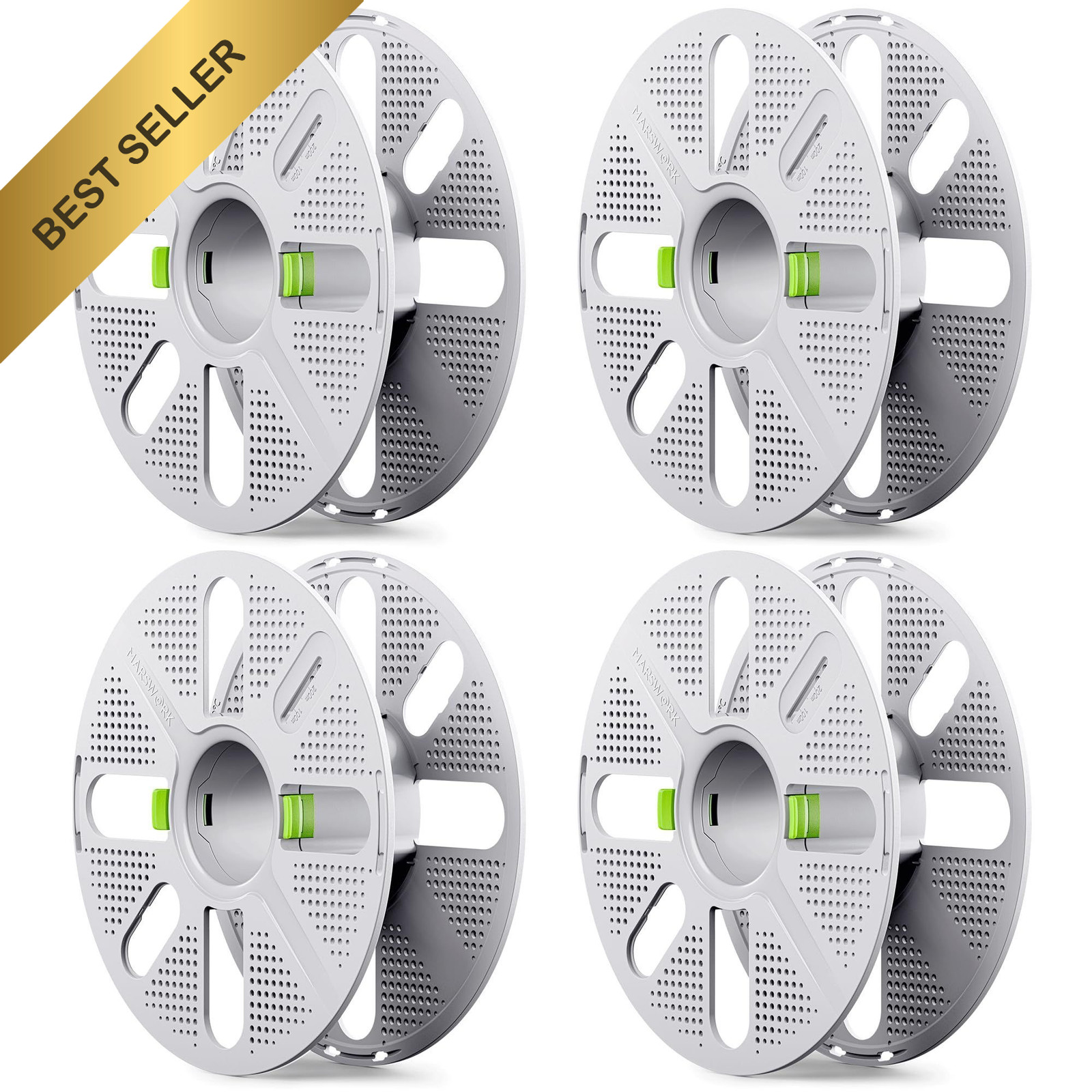 Quick-Swap Reusable Spool for Refill Filament 4 Pcs for Bambu Lab 3D Printers