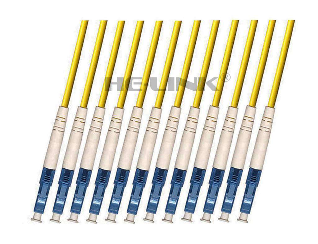 250M LC-LC Indoor Armored Singlemode 12 Strands Fiber Optic Cable