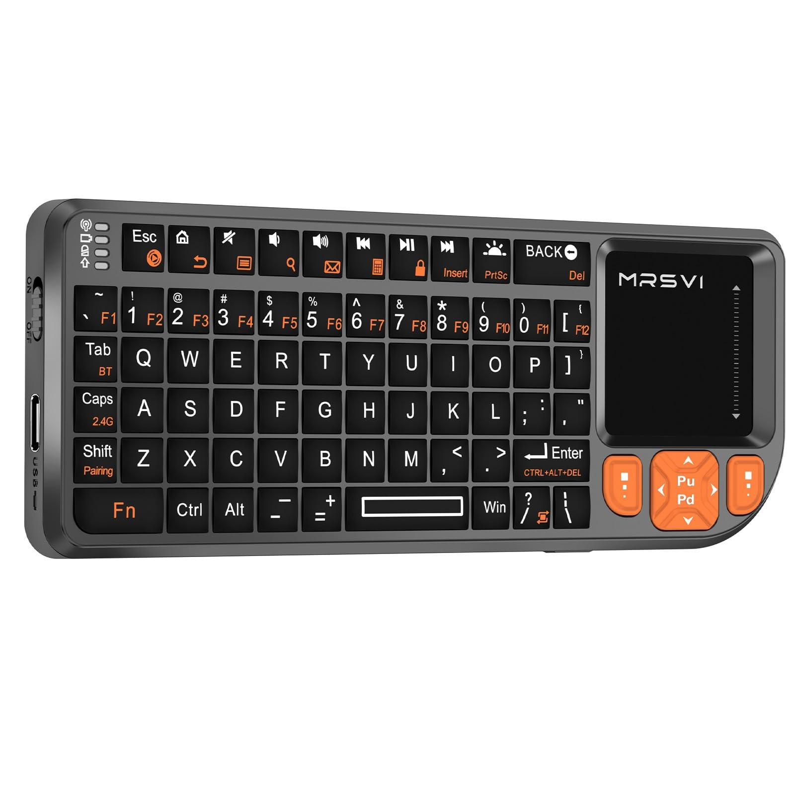 Mini Keyboard with Touchpad, Bluetooth + 2.4G Dual-Mode Ultra-Thin Portable Keyb