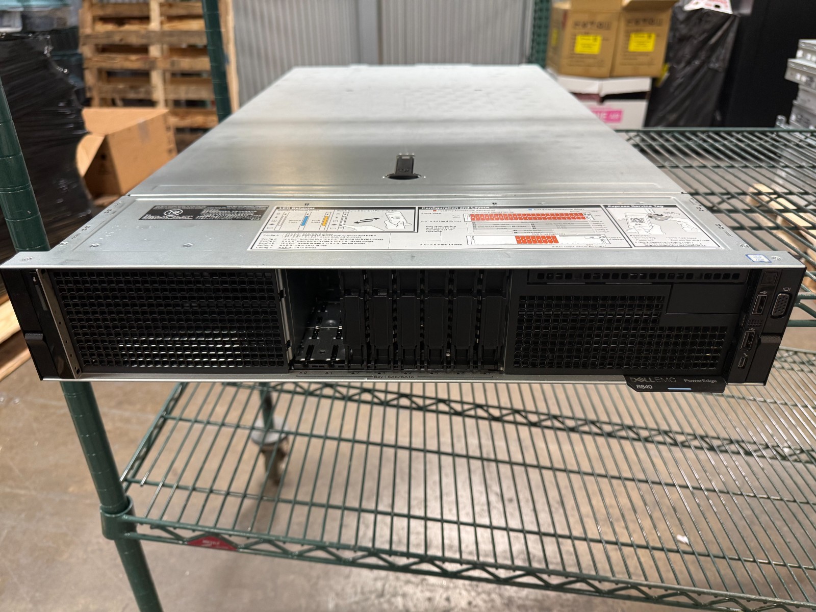 Dell PowerEdge R840 8x 2.5” 2U Server – 4x 6152 , 2x 1100W, No Ram or HDD