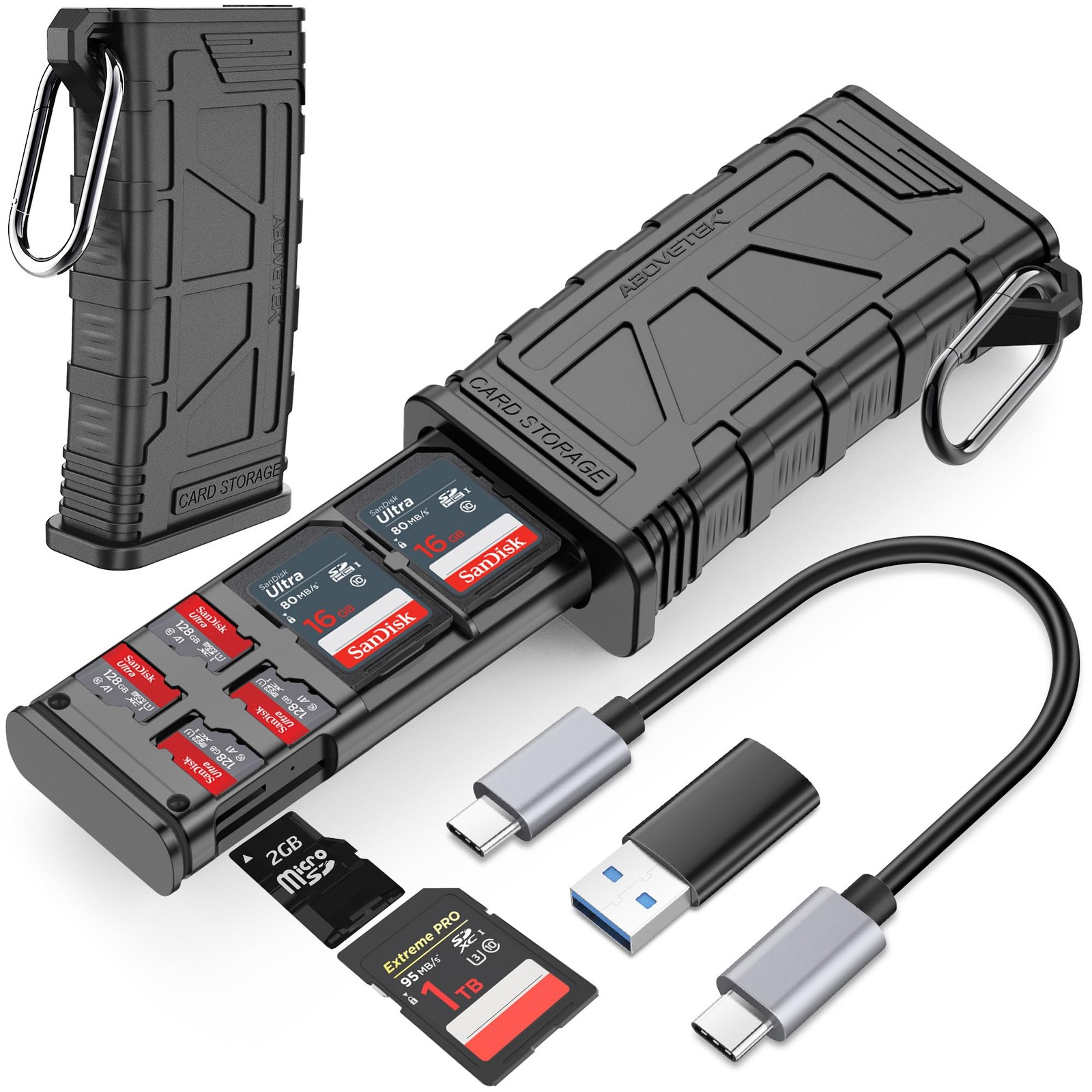 High-Speed SD Card Reader, 2-in-1 SD/Micro SD & Reader, USB 3.1 Type-C UHS-II...