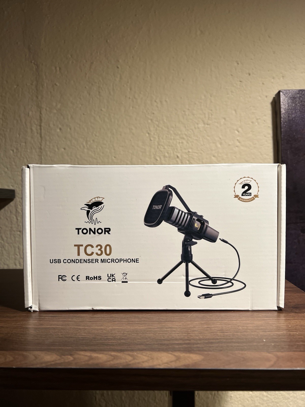 Tonor TC30 USB Cardioid Desktop Microphone Black Plug and Play Clear Sound