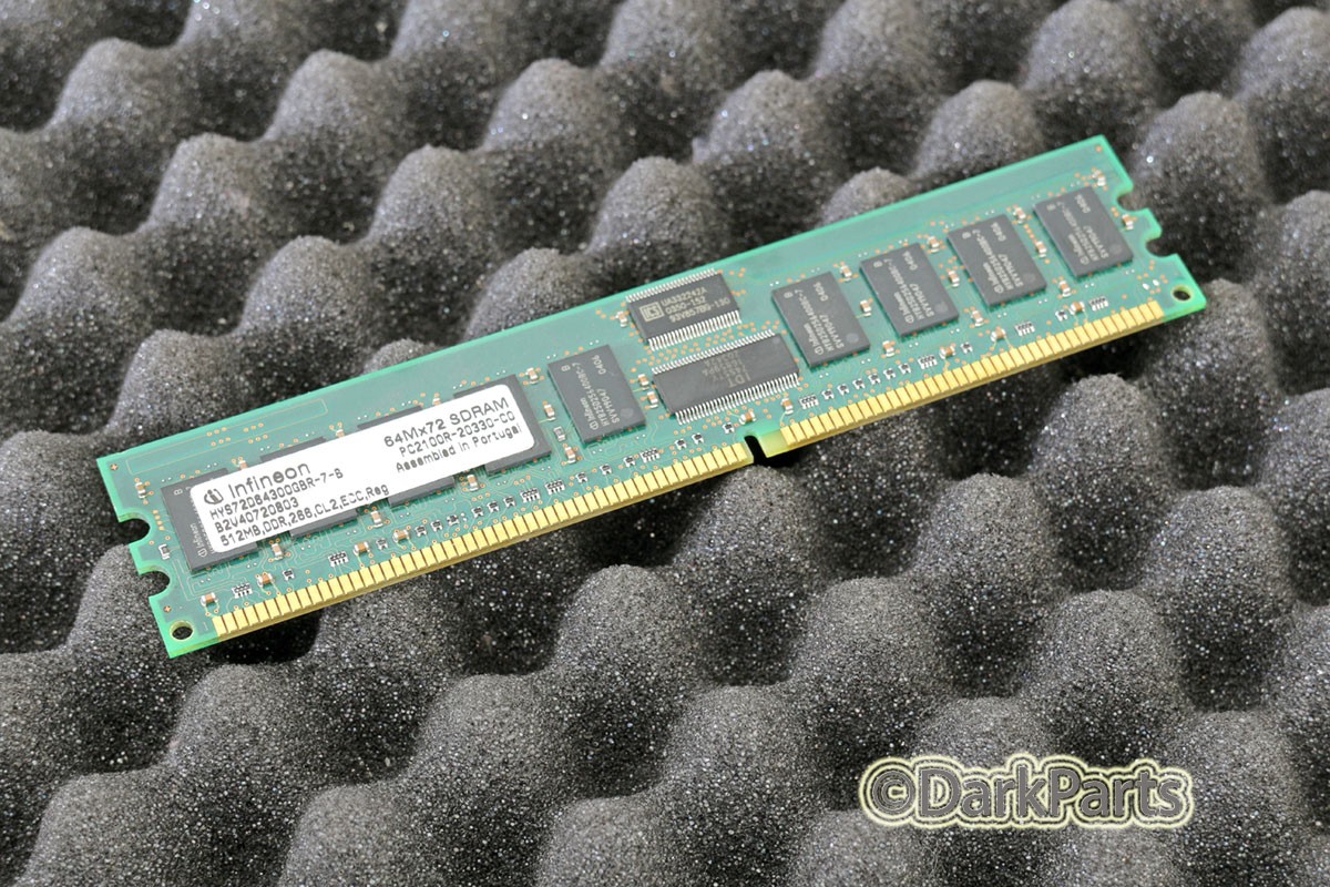 Infineon HYS72D64300GBR-7-B 512MB Memory RAM PC2100R-20330-C0 261584-041