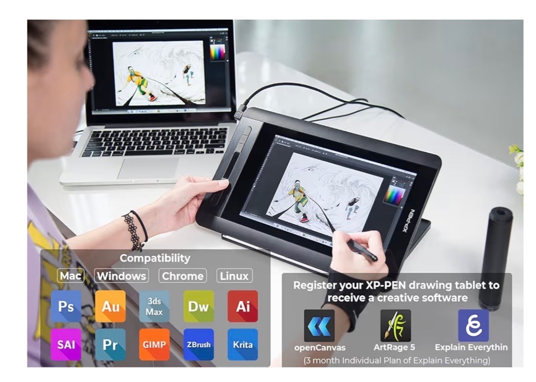 Artist12 11.6 Inch FHD Drawing Monitor Pen Display Graphic Monitor&PEN