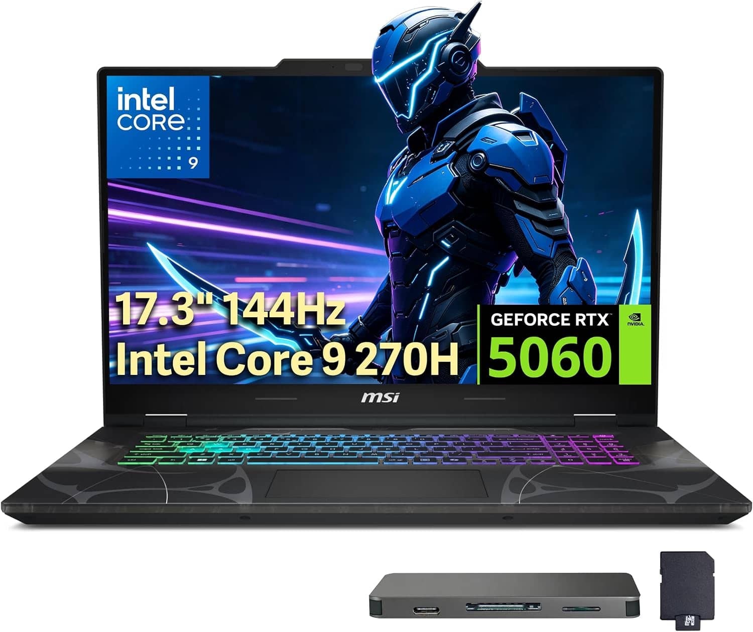 MSI Upgraded Cyborg 17.3 in Intel Core 9-270H RTX 5060 32GB DDR5 2TB SSD