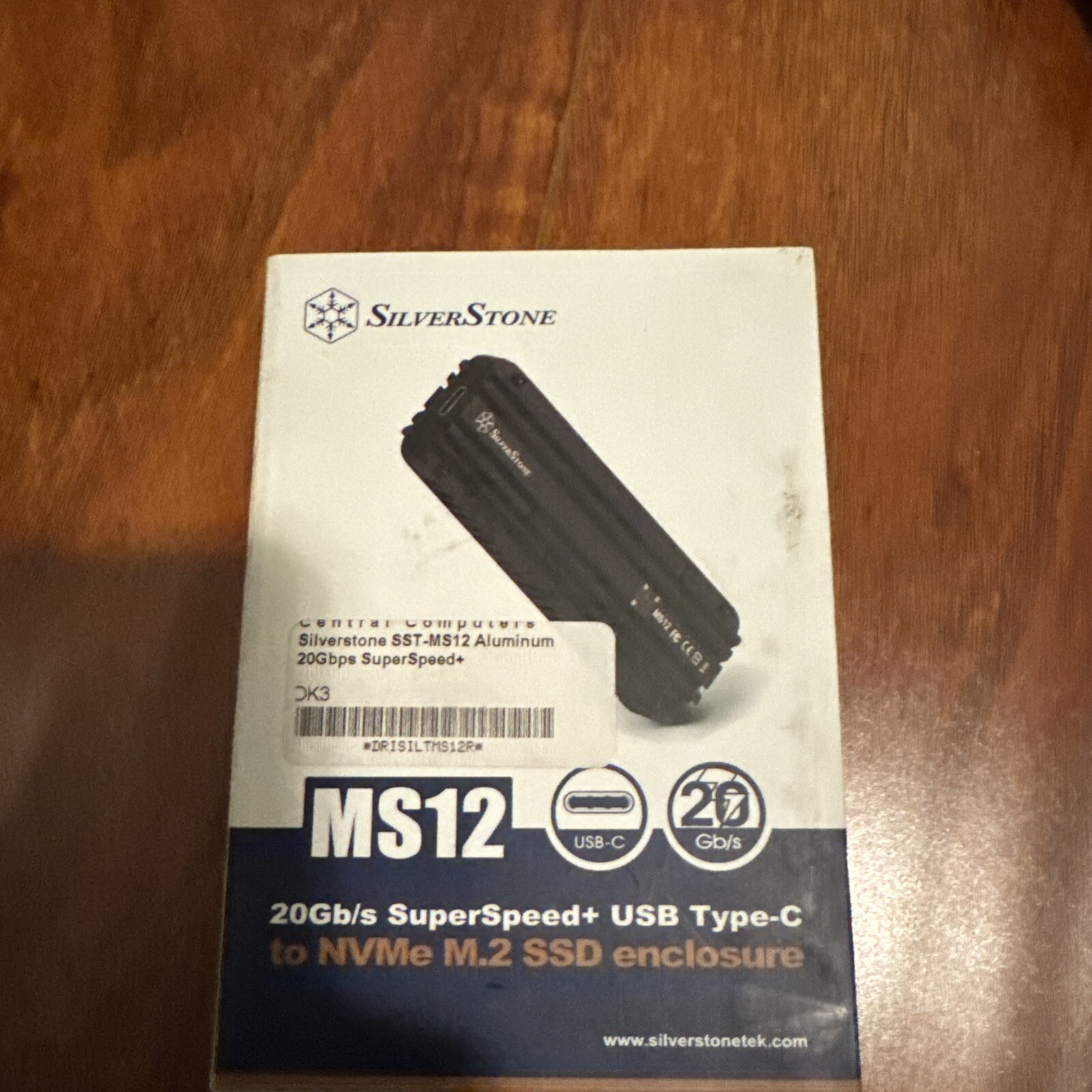 Silverstone MS12 512Gb SSD NVMe 20Gbps SuperSpeed+ USB 3.2 Gen 2x2 Type-C