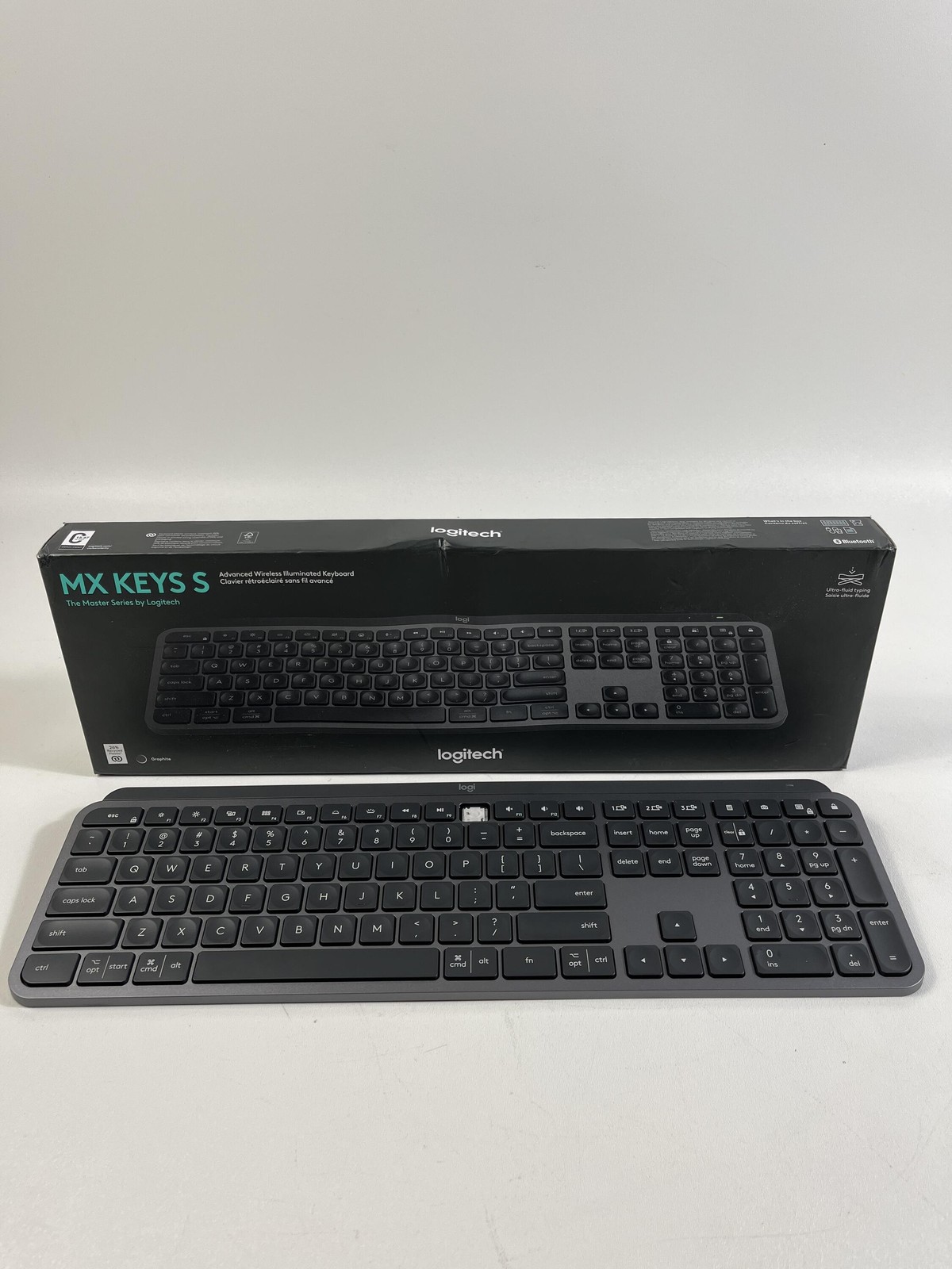 Logitech MX Keys Advanced Wireless Illuminated Keyboard  Tactile  *read
