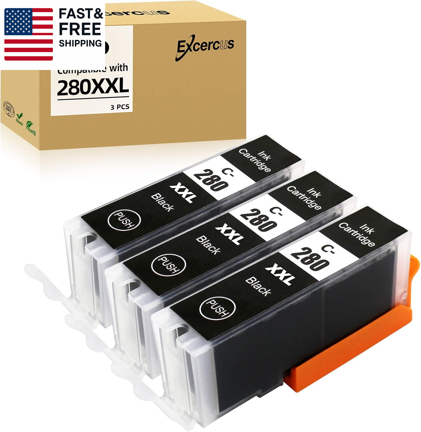 Compatible Ink Cartridge Replacement for for Canon Pg280 Bk PGI-280 PGI-280XXL B