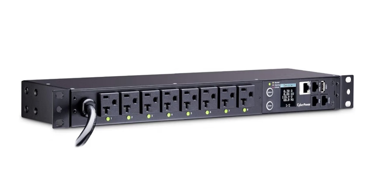 CyberPower PDU41002 (Derated to 15A)8-Outlet 1U Switched Power Distribution Unit