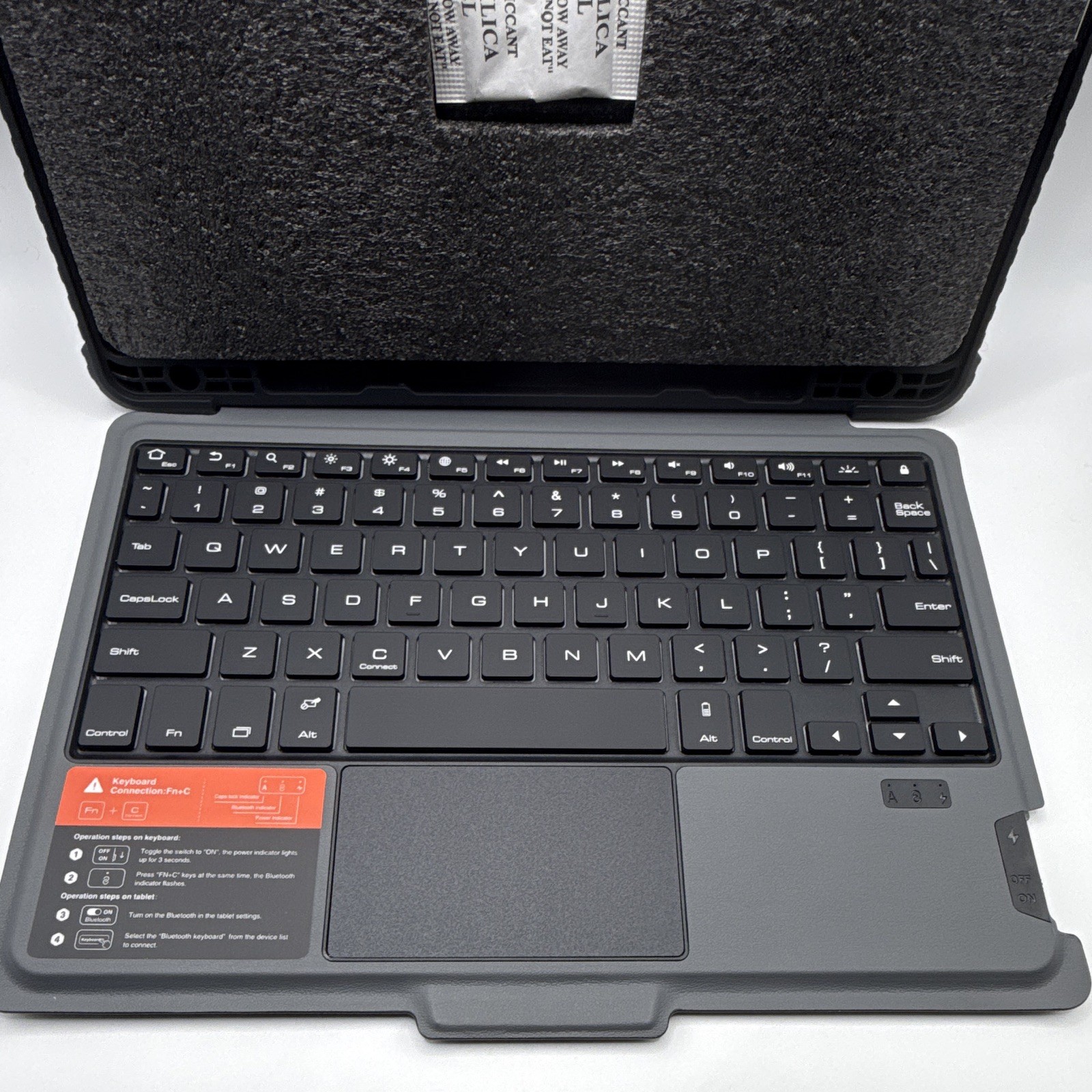 Nillkin Backlit Keyboard Folio Case Black for Galaxy Tab S9/S10 FE Stand