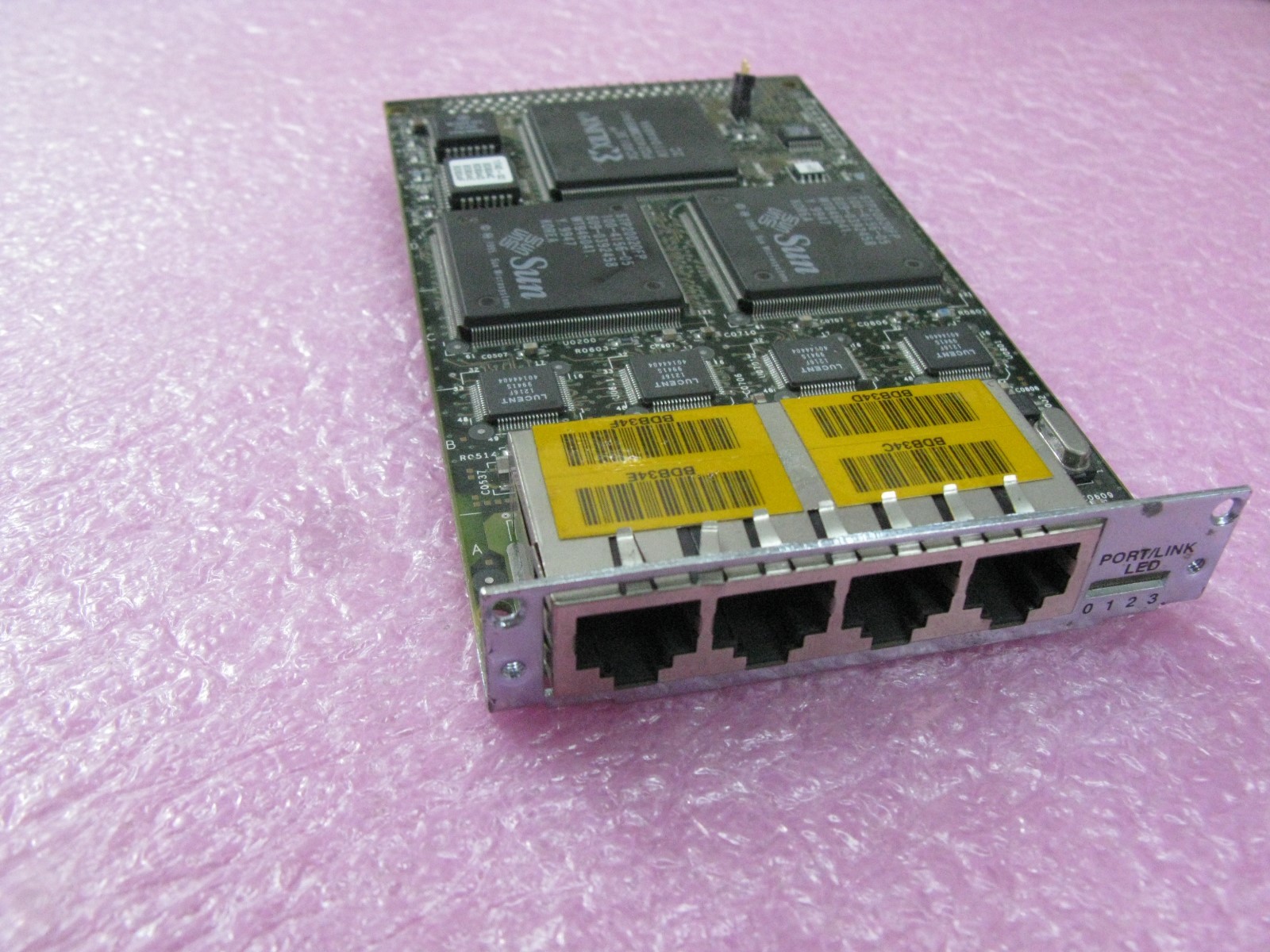 Sun X1049A 501-5443 Sun Quad FastEthernet 2.0 SQFE/S Sbus card, Used - L4601