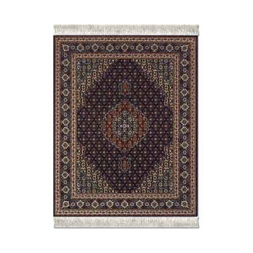FiberLok Mouse Rug Midnight Persian Mahi Tabriz Design Fish Turtle 7"x10.25" USA