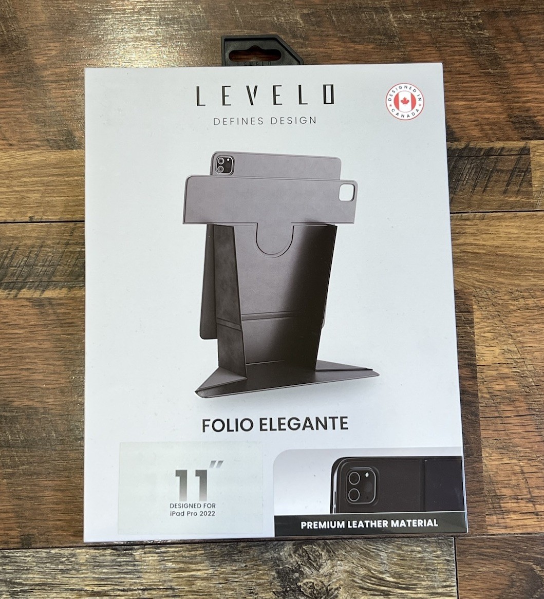 Levelo Folio Elegante Case For iPad Pro 11”  360 Rotation Sleek Black